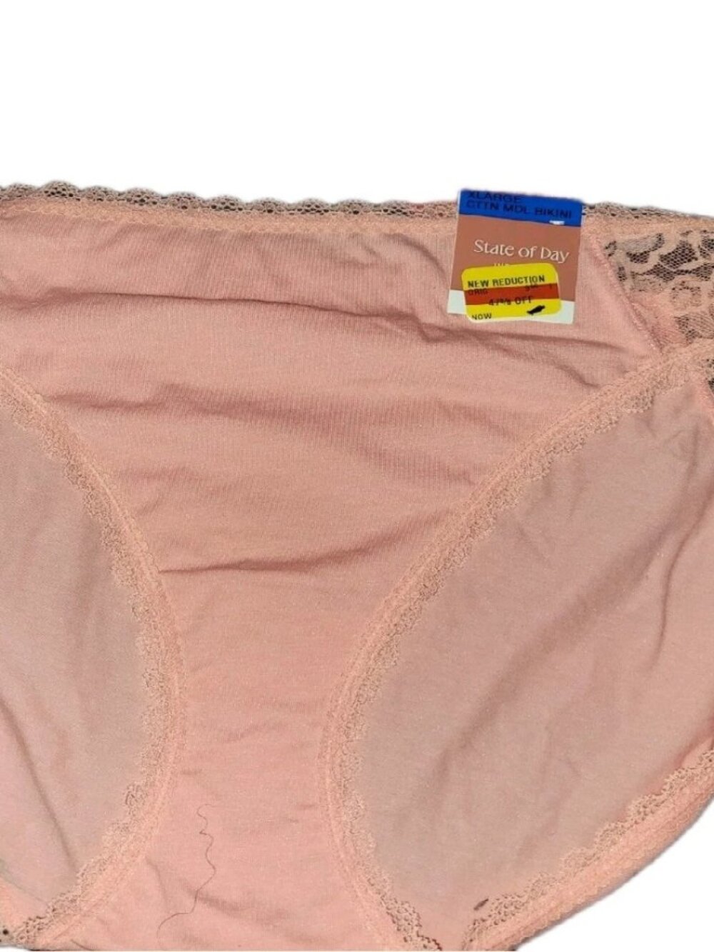 State of Day Women's Lace Bikini Underwear, Orange Size XL